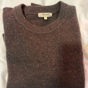 Madewell Brown Cashmere & Wool Crew Neck Sweater